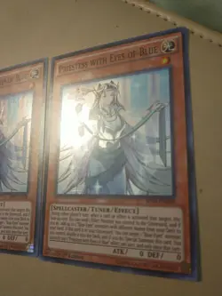 Yugioh! Priestess with Eyes of Blue SHVI x3 Playset Super Rare 1st Edition NM - Image 2