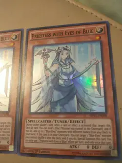 Yugioh! Priestess with Eyes of Blue SHVI x3 Playset Super Rare 1st Edition NM - Image 3