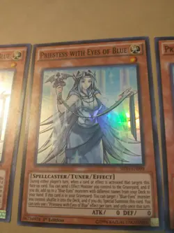 Yugioh! Priestess with Eyes of Blue SHVI x3 Playset Super Rare 1st Edition NM - Image 5