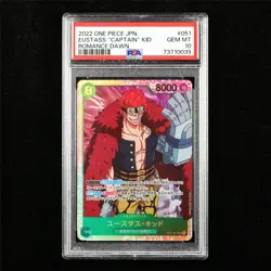 PSA 10 GEM MT 2022 One Piece JPN Eustass "Captain" Kid OP01-051 SR - Image 1