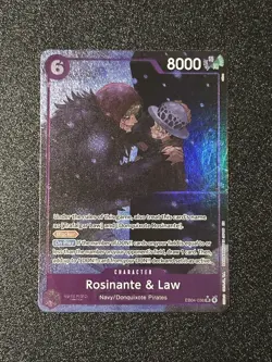 NM ⭐ ROSINANTE & LAW #38 (EB04-038) SR ALT ART – AZURE SEA’S SEVEN – ONE PIECE E - Image 1