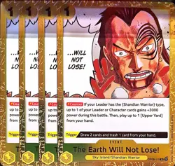 One Piece TCG - 4er Playset - OP08-115 The Earth Will Not Lose! R/EN/NM - Image 1
