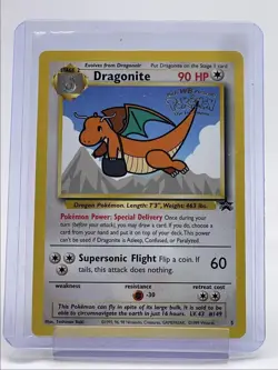 DRAGONITE 1999 POKEMON THE FIRST MOVIE BLACK STAR PROMO #5 Q6233 - Image 1