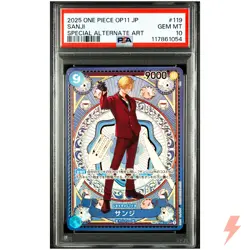 PSA 10 Sanji (SP Alt Art) OP06-119 SEC ONE PIECE Card Game 2025 #FJF - Image 1