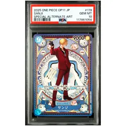 PSA 10 Sanji (SP Alt Art) OP06-119 SEC ONE PIECE Card Game 2025 #FJF - Image 2