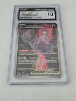 Pokemon Team Rocket’s Mewtwo ex SIR CGC 10 Gem Mint – Destined Rivals 231/182 - Image 1