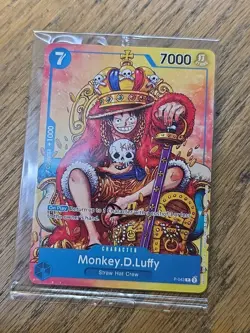 One Piece Monkey D Luffy P-043 Convention Exclusive Promo Non Foil New Sealed - Image 1