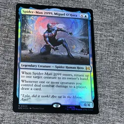 Spider-Man 2099, Miguel O'Hara Mythic Rare SPE 0008, SpiderMan MTG NM/M Foil - Image 1