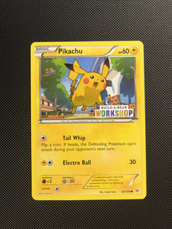Pikachu Build-A-Bear Workshop Stamped Promo 20/108 Pokemon Card NM- LP Condition - Image 1