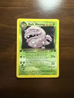 Pokemon Dark Weezing TCG Non-Holo Card 31/82 1st Edition Rare - Image 1