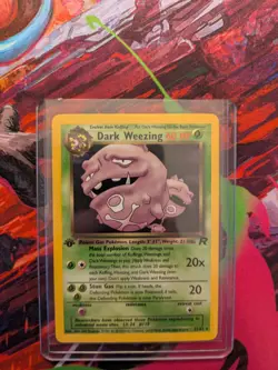 Pokemon Dark Weezing TCG Non-Holo Card 31/82 First Edition NM - Image 1
