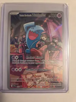 Pokemon TCG Team Rockets Wobbuffet Black Star Promo Card 203 NM - Image 1