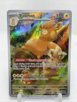 Pokemon Pawmot TCG Scarlet & Violet Base Set Holo Illustration Rare Card 209/198 - Image 1