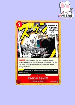 One Piece Card Game - Radical Beam!! OP01-029 UC Englisch Karte TCG Anime 28x - Image 1