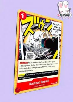 One Piece Card Game - Radical Beam!! OP01-029 UC Englisch Karte TCG Anime 28x - Image 2