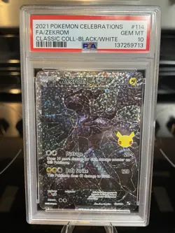 2021 Pokemon Celebrations Zekrom Card #114 PSA 10 Gem Mint - Image 1
