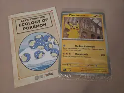 Pokemon Natural History Museum Pikachu Card Sealed And Pokeology Booklet - Image 1