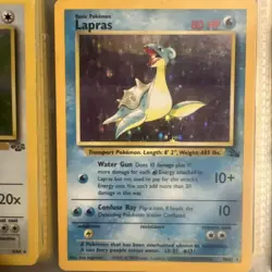 Pokemon Lapras Fossil Holo Card 10/62 1999 Wizards of the Coast TCG - Image 1