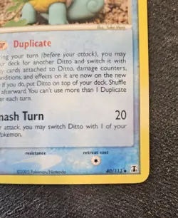 Pokemon Ditto Squirtle Regular Card 40/113 Delta Species - Image 5