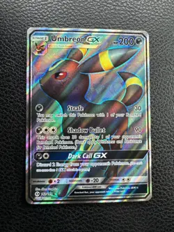 Pokemon Umbreon GX TCG Full Art Ultra Rare Holo Card 142/149 Sun & Moon Base Set - Image 1