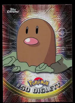 Pokemon Card - Diglett Topps Chrome TV Animation Edition 50 Foil SPECTRA Chrome - Image 1