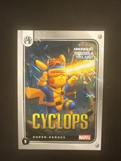 #9 Cyclops-Cosplay(Pikachu) Hereos & Villains. Marvel Fan Art Card - Image 1