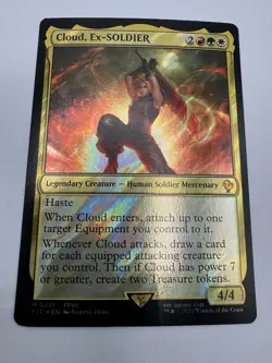 Final Fantasy MTG Magic the Gathering Surge Foil Cloud Ex-SOLDIER Card - Image 1