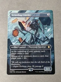 Scrawling Crawler #354 Foundations Borderless Regular Rare NM - Image 1