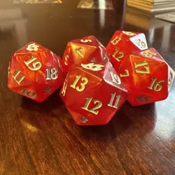 MTG Oversized Spindown Dice D20 Red/teal Lot Of 5 - Image 2