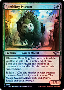Rambling Possum 0176 Foil Outlaws of Thunder Junction MTG Uncommon - Image 1