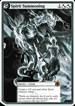 unose-2581 Custom Spirit Summoning Foil Custom sticker on bulk MTG Commander - Image 1