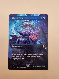 Rhystic Study (Anime Borderless) Wilds of Eldraine: Enchanting Tales LP MTG - Image 2