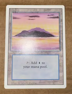 Basic Lands 5 MTG Island (A), NM-Mint, English Revised Edition - Image 2