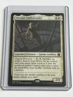 Oswald Fiddlebender 28 MTG D&D Forgotten Realms 2021 Mint 9.0 + Non Foil Rare - Image 1