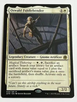 Oswald Fiddlebender 28 MTG D&D Forgotten Realms 2021 Mint 9.0 + Non Foil Rare - Image 4