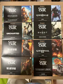 MTG Secret Lair x PlayStation: Foil Trophy Bundle + Sol Ring Promo - Image 1