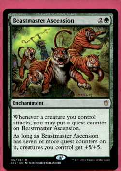 BEASTMASTER ASCENSION COMMANDER 2016 C16 RARE ENCHANTMENT MTG 142 - Image 1