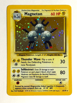 Pokemon TCG Magneton 009/130 Unlimited Holo Rare Base Set 2 SWIRL! - Image 1