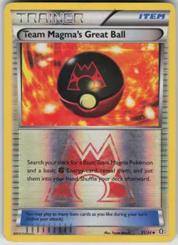 Pokemon TCG Team Magma's Great Ball Uncommon Reverse Holo Double Crisis 31/34 - Image 1