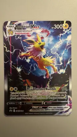 Pokemon TCG Jolteon VMAX SWSH184 Black Star Promo Full Art NM - Image 1