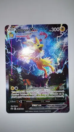 Pokemon TCG Jolteon VMAX SWSH184 Black Star Promo Full Art NM - Image 2