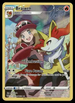 Pokemon Cards Braixen TG01/TG30 Silver Tempest Trainer Gallery Holo NM - Image 1