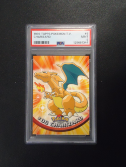 1999 POKEMON TOPPS TV Charizard #6 PSA MINT 9 - Image 1