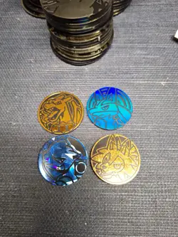 Lot of 99 Official Pokemon TCG Coins (Mix Of 4 Regular and 95 Jumbo)! - Image 3
