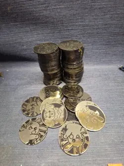 Lot of 99 Official Pokemon TCG Coins (Mix Of 4 Regular and 95 Jumbo)! - Image 4