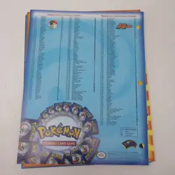 Lot Of 11 Vintage 2000 WOTC Pokemon Trainer Checklist Binder Inserts - Image 4