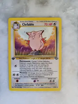 Pokemon TCG Clefable Jungle 17/64 1st Edition Rare - Image 1