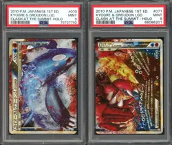 Kyogre & Groudon LEGEND Pokemon 2010 L3 Clash at the Summit 1st Japanese PSA 9 - Image 1