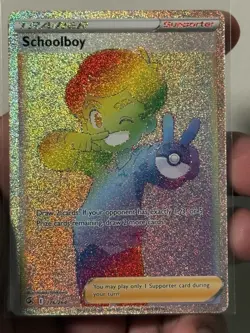 Pokemon Fusion Strike Schoolboy 276/264 Trainer Full Art Rainbow Rare NM - Image 1