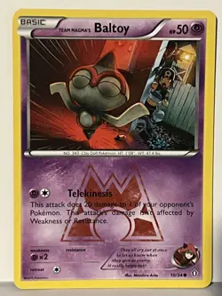Team Magma's Baltoy 10/34 Double Crisis NM Pokemon Fast Shipping - Image 1